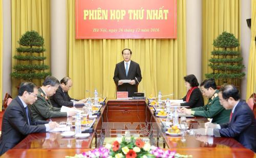 越南国家主席陈大光主持召开国防安全委员会会议 ảnh 1  越南国家主席陈大光主持召开国防安全委员会会议 ảnh 1