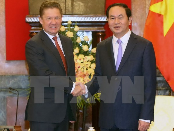 越南国家主席陈大光会见俄罗斯天然气工业股份公司总裁米勒 ảnh 1 越南国家主席陈大光会见俄罗斯天然气工业股份公司总裁米勒 ảnh 1