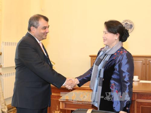 越南国会主席阮氏金银会见各国议会联盟主席萨博·乔杜里 ảnh 1 越南国会主席阮氏金银会见各国议会联盟主席萨博·乔杜里 ảnh 1