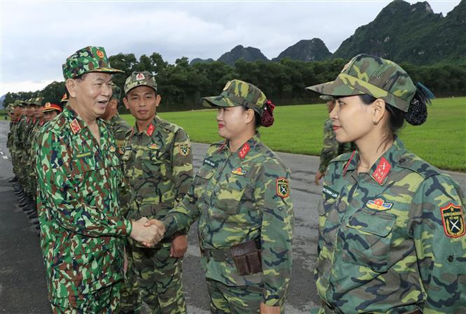 越南国家主席陈大光:越南人民军应不断提升综合力量和战斗力 ảnh 3 越南国家主席陈大光:越南人民军应不断提升综合力量和战斗力 ảnh 3