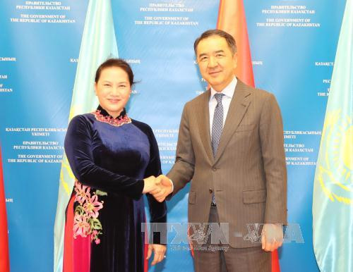 国会主席阮氏金银礼节性拜会哈萨克斯坦总理萨金塔耶夫 ảnh 1 国会主席阮氏金银礼节性拜会哈萨克斯坦总理萨金塔耶夫 ảnh 1