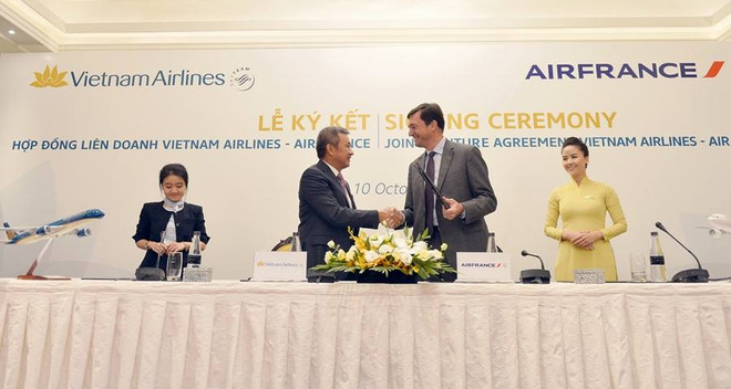 越航与法国航空公司签署全面合作联营协议 ảnh 1 越航与法国航空公司签署全面合作联营协议 ảnh 1