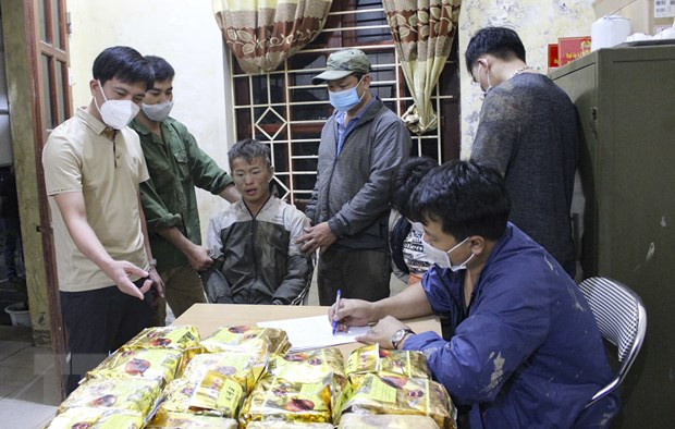 奠边省成功破获特大运输贩卖毒品案 缴获大量毒品 ảnh 1