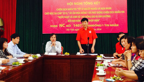 “向受旱灾和海水入侵影响的同胞提供淡水和生计”发短信活动启动 ảnh 1