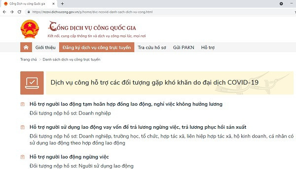 国家公共服务门户网站设立支持劳动者和企业的8项服务 ảnh 1