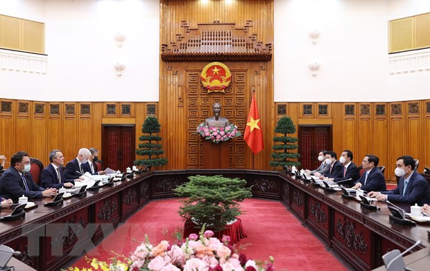 越南政府总理范明政会见瑞士联邦副总统兼外交部长卡西斯 ảnh 1 越南政府总理范明政会见瑞士联邦副总统兼外交部长卡西斯 ảnh 1