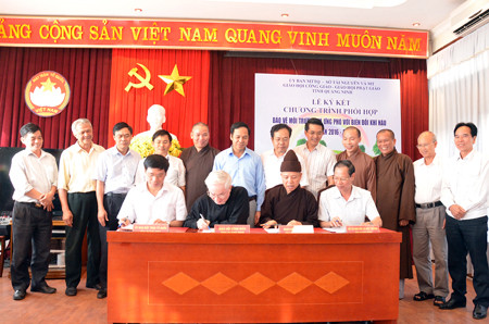 越南广宁省宗教组织积极参与环保和应对气候变化工作 ảnh 1