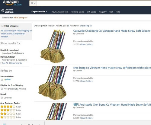 越南的草扫帚和香菜在美国亚马逊畅销 ảnh 1 越南的草扫帚和香菜在美国亚马逊畅销 ảnh 1