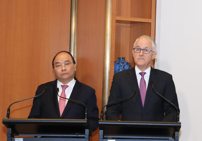 越南政府总理阮春福与澳大利亚总理马尔科姆·特恩布尔举行会谈 ảnh 3