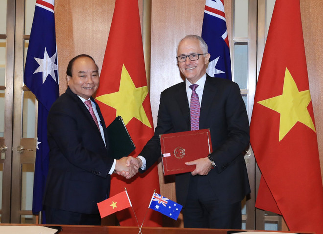 越南与澳大利亚发表关于建立两国战略伙伴关系的联合声明 ảnh 1