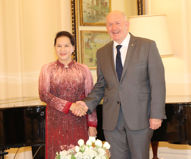 国会主席阮氏金银会见澳大利亚总督考斯格鲁夫 ảnh 1