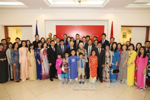 阮富仲总书记会见印尼国会议长塞特亚·诺凡多 探访越南驻印尼大使馆 ảnh 2 阮富仲总书记会见印尼国会议长塞特亚·诺凡多 探访越南驻印尼大使馆 ảnh 2