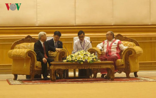 阮富仲总书记会见缅甸联邦议会议长曼温凯丹 ảnh 1 阮富仲总书记会见缅甸联邦议会议长曼温凯丹 ảnh 1