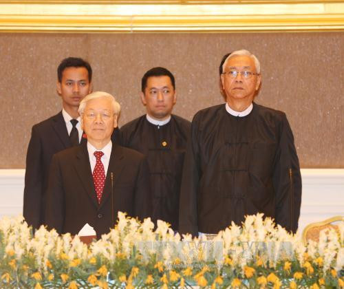 越缅领导人同意将两国关系提升为全面合作伙伴关系 ảnh 1 越缅领导人同意将两国关系提升为全面合作伙伴关系 ảnh 1