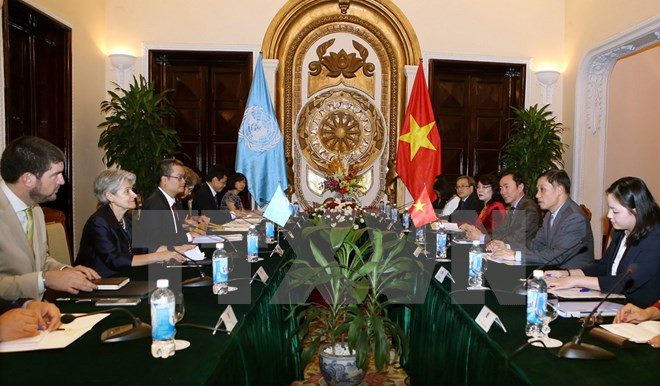 越南UNESCO国家委员会主任同UNESCO总干事进行会谈 ảnh 1 越南UNESCO国家委员会主任同UNESCO总干事进行会谈 ảnh 1