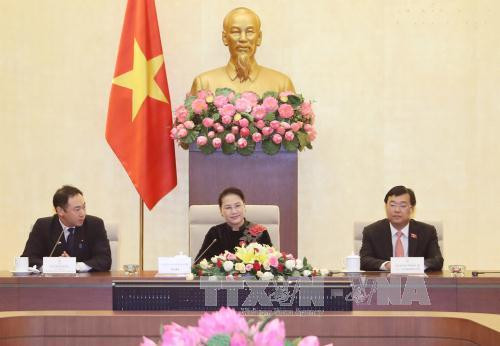 越南国会主席阮氏金银会见日本自由民主党青年局年轻议员代表团 ảnh 2