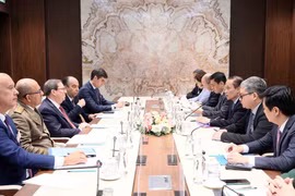 会谈现场。图自越通社