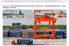 今年上半年广西始发中越班列发货量增幅显著。图自越通社