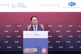 范明政总理发言。图自越通社