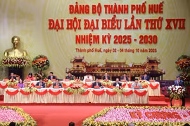 越共顺化市第十七次代表大会现场。图自越通社