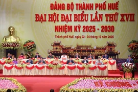 越共顺化市第十七次代表大会现场。图自越通社