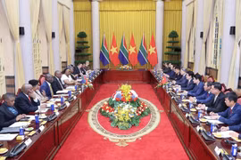 会谈现场。图自越通社