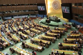 联合国人权理事会成员选举现场。图自越通社