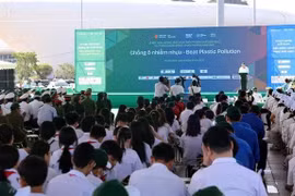 2025年世界环境日（6月5日）暨“环境行动月”启动仪式场景。图自越通社