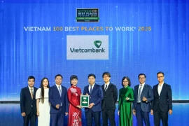 Vietcombank再次荣膺越南最佳工作场所银行业榜首。图自越通社