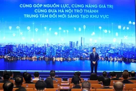 河内创新中心股份公司（HIC）成立公布仪式现场。图自越通社