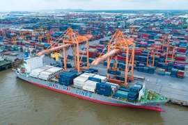 附图：海防港口。图自越通社