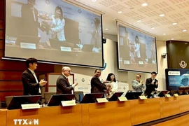 世界海关组织(WCO)常设技术委员会(PTC)第245/246届大会场景。图自越通社