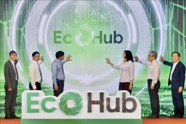 越南首个“绿色”B2B电子商务交易平台——EcoHub启动仪式。图自越通社