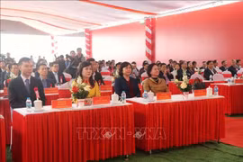 12月19日上午，越共中央委员、政府副总理范氏清茶在北宁省出席桂武 II 工业园区基础设施投资发展项目（二期）开工仪式。图自越通社
