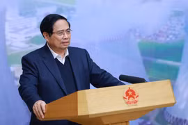 范明政总理在会议上发言。图自越通社