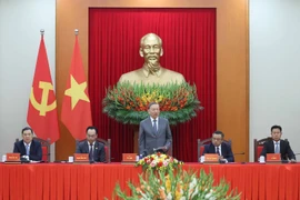 苏林总书记发言。图自越通社