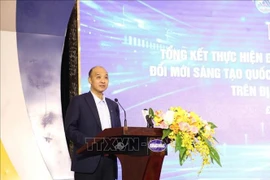 岘港市人民委员会副主席黎光南发言。图自越通社