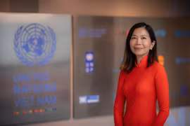 联合国常驻越南协调员宝琳·塔梅西斯。图自越通社