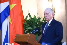 古共中央第一书记、古巴共和国主席米格尔·迪亚斯—卡内尔·贝穆德斯。图自越通社