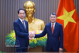 越南政府总理黎明兴会见中国驻越大使何炜。图自越通社