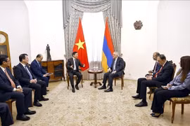 会谈场景。图自越通社