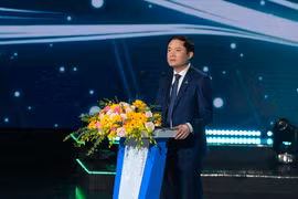越南国家能源工业公司总经理黎玉山在活动上发言。图自越通社