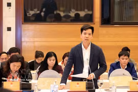 越南建设部住宅和房地产市场管理局副局长何光兴发言。图自越通社