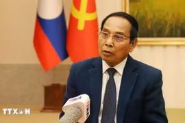 老挝人民革命党中央政治局委员、中央书记处常务书记、老挝国家副主席本通·吉玛尼。图自越通社