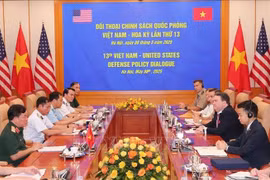 第13次越美防务政策对话场景。图自越通社