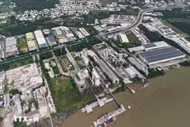 越南东南部地区某个工业园区。图自越通社
