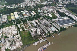 越南东南部地区某个工业园区。图自越通社