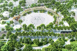 还剑湖北侧的广场公园效果图。图自互联网
