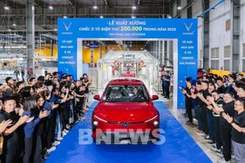 VinFast汽车第20万辆整车下线。图自越通社