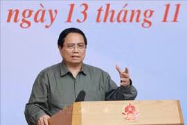 范明政总理发言。图自越通社